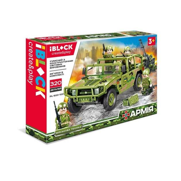 Bộ lắp ghép iBlock PL-920-100 Xe Jeep Quân Sự Kèm Pháo Cao Xạ 320 mảnh cho bé trai 6 tuổi giá tốt