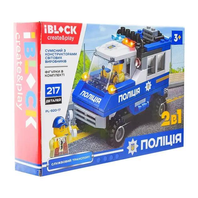 Bộ lắp ghép iBlock PL-920-17 Xe Jeep Cảnh Sát và Trực Thăng 2 trong 1 cho bé trai 3 tuổi, giá tốt