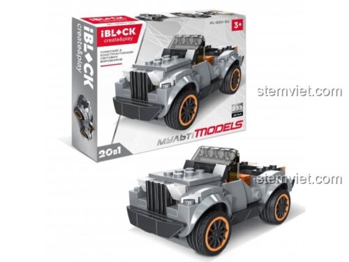 Bộ lắp ráp iBlock PL-920-30 Xe Đa Năng 20 Kiểu, 233 mảnh ghép, tương thích LEGO®, cho bé trai 3 tuổi+, giá tốt