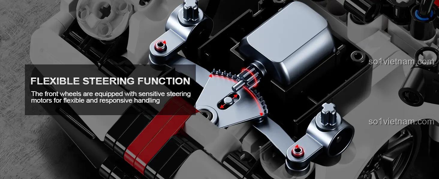 bộ lắp ráp Xe điều khiển từ xa Pagani, chi tiết hệ thống lái linh hoạt, đồ chơi thông minh cho bé trai 8 tuổi.