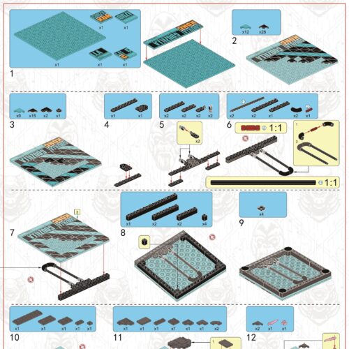 Tranh Mosaic Đầu Godzilla inbrixx 687501 hướng dẫn lắp ghép inbrixx 687501 Tranh Mosaic Godzilla