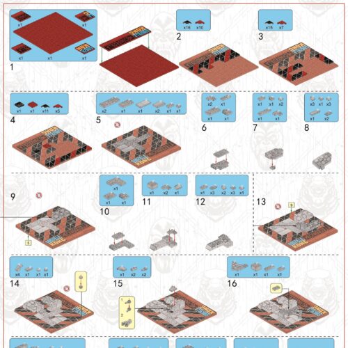 Tranh Phù Điêu Đầu Mechagodzilla inbrixx 687503 sách hướng dẫn lắp ráp inbrixx 687503 Mechagodzilla