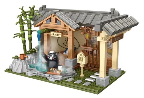 Bộ đồ chơi Nhà Tắm Nước Nóng Kumamon inbrixx 880009, mô hình nhà tắm onsen Nhật Bản tinh xảo, phù hợp bé gái 8 tuổi, giá tốt