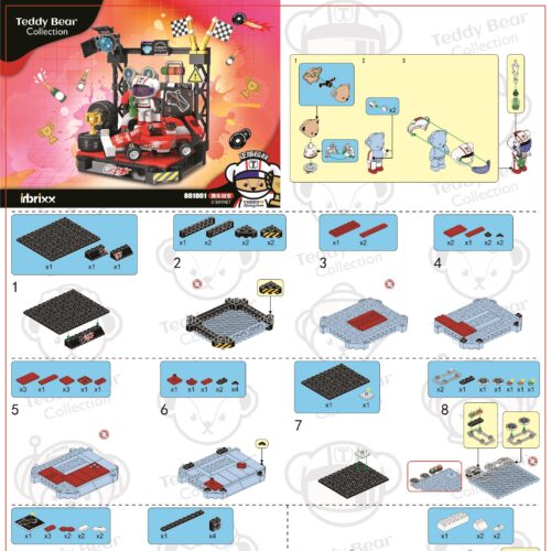 Gấu Teddy: Vô địch Đua xe inbrixx 881001 sách hướng dẫn inbrixx 881001 Mô Hình Đua Xe Gấu Teddy