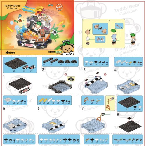 Sách Hướng Dẫn Lắp Ráp inbrixx 881002 Gấu Teddy Trượt Ván Punk PDF Gốc Chất Lượng Cao