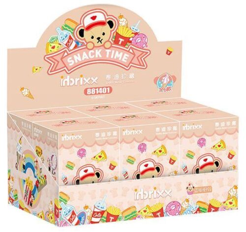 Hộp trưng bày bộ lắp ghép Gấu Teddy Giờ Ăn Vặt inbrixx 881401, đồ chơi sáng tạo cho bé gái 6 tuổi, giá rẻ.