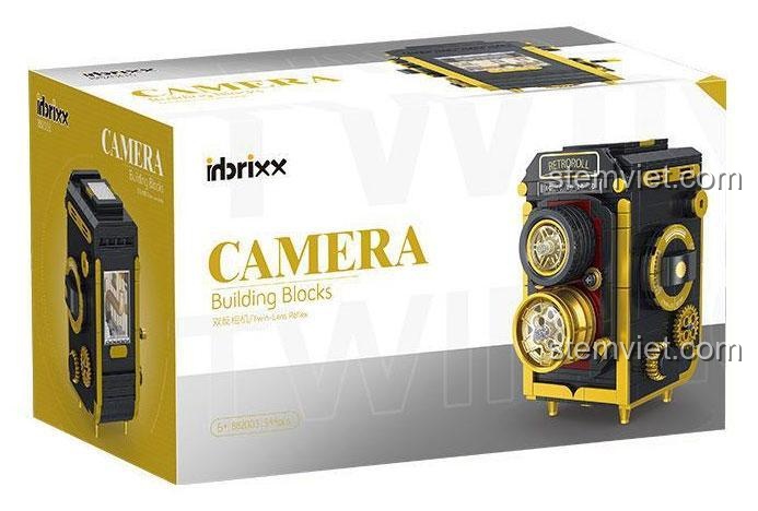 Hộp sản phẩm bộ xếp hình 882003 máy ảnh phản xạ ống kính đôi, thương hiệu inbrixx, 544 mảnh.