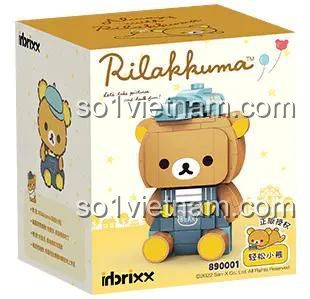Hộp sản phẩm đồ chơi lắp ráp Gấu Rilakkuma 890001, món quà sinh nhật ý nghĩa cho bé gái 6 tuổi.