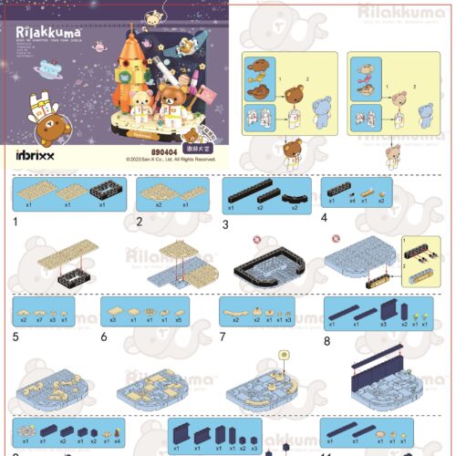Rilakkuma: Du Hành Vũ Trụ inbrixx 890404 hướng dẫn lắp ghép inbrixx 890404 Rilakkuma: Du Hành Vũ Trụ