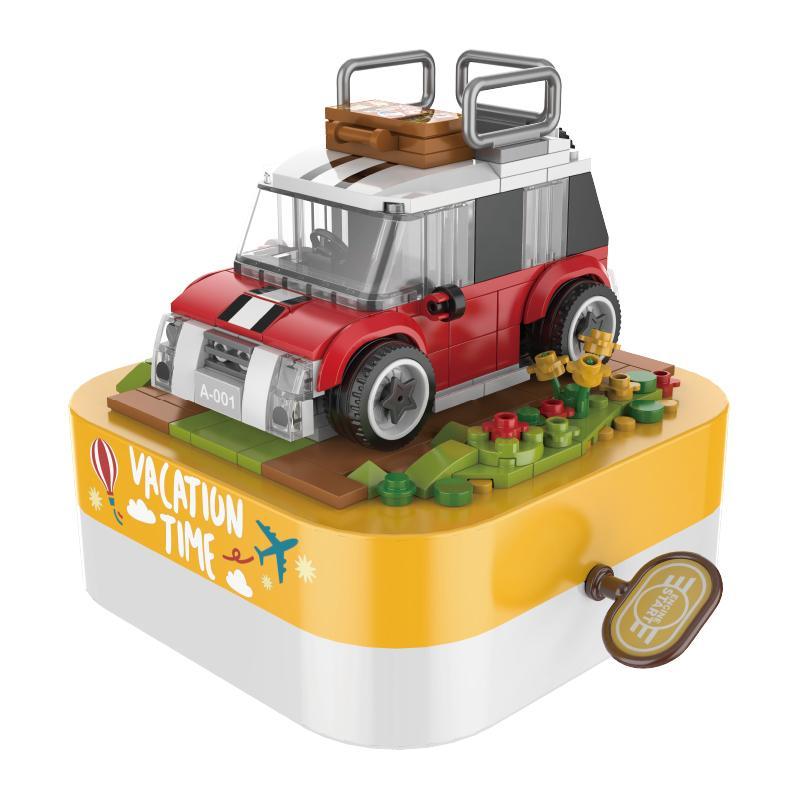 Bộ đồ chơi Xe du lịch nghỉ dưỡng JAKI JK1101, bộ lắp ghép Xe du lịch cho bé 8 tuổi, món quà giá tốt cho con trai và con gái.
