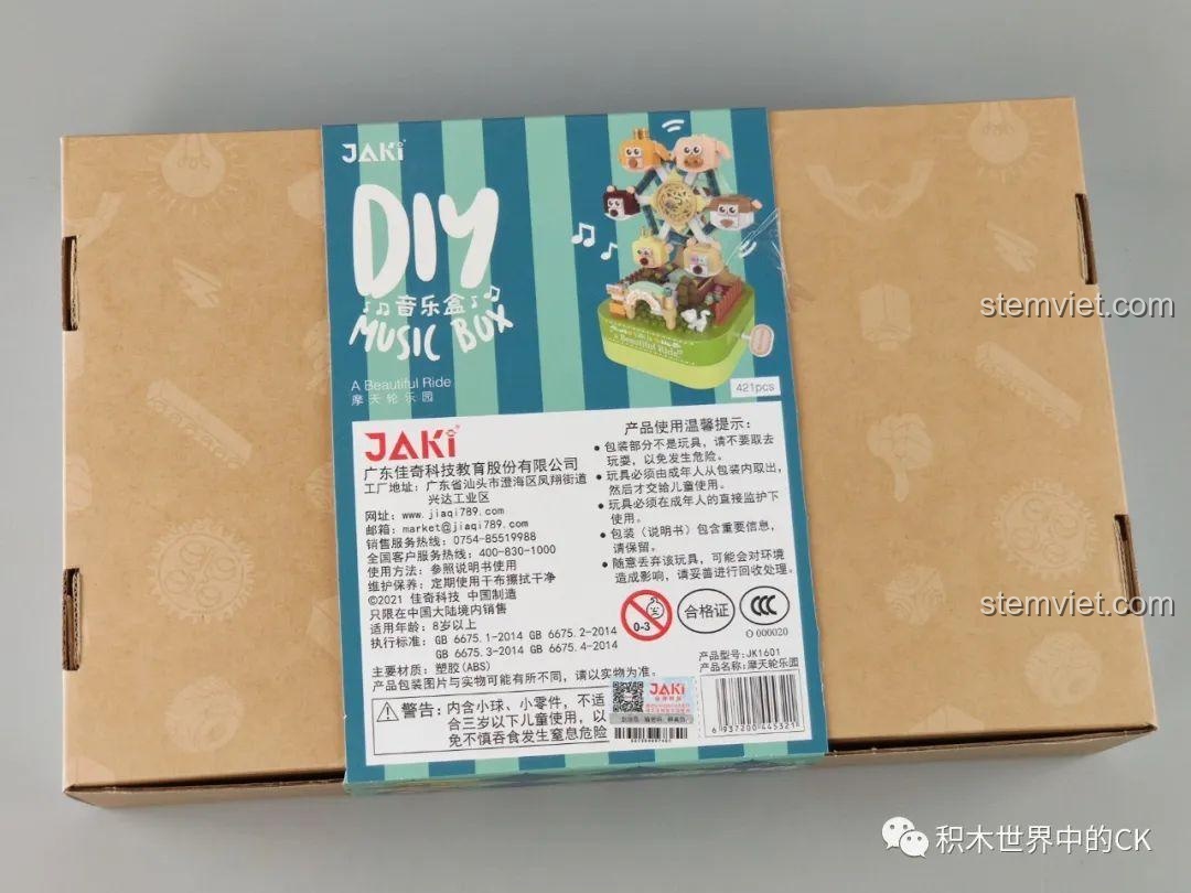 JAKI Hộp nhạc Vòng quay thú cưng, Vòng quay công viên thú cưng JK1601, bộ đồ chơi lắp ghép cho bé gái, giá rẻ