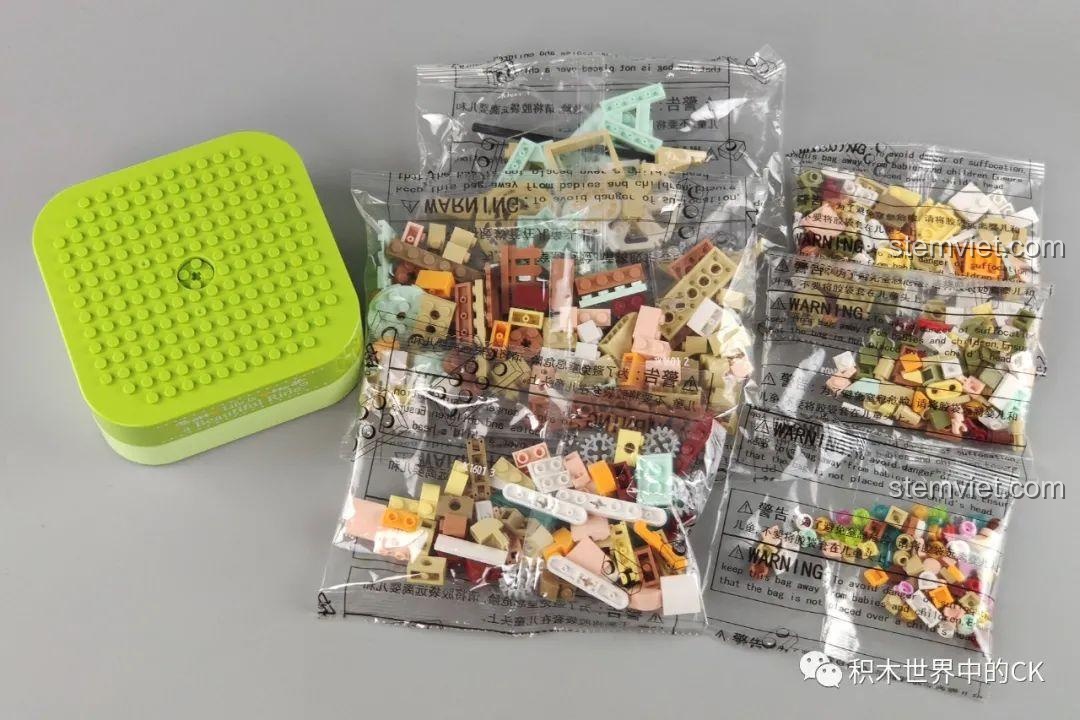 Đồ chơi hộp nhạc Ferris Wheel JAKI, bộ lắp ghép JK1601, Hộp nhạc Vòng quay thú cưng JAKI JK1601, hộp nhỏ bên trong