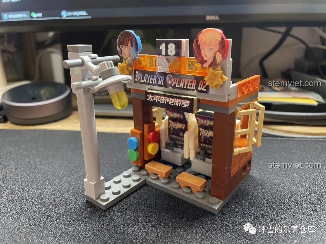 Cửa hàng điện tử Phố cổ Trường Sa JAKI JK2137, bộ lắp ghép mô hình mini, thiết kế độc đáo, quà tặng cho bé trai.