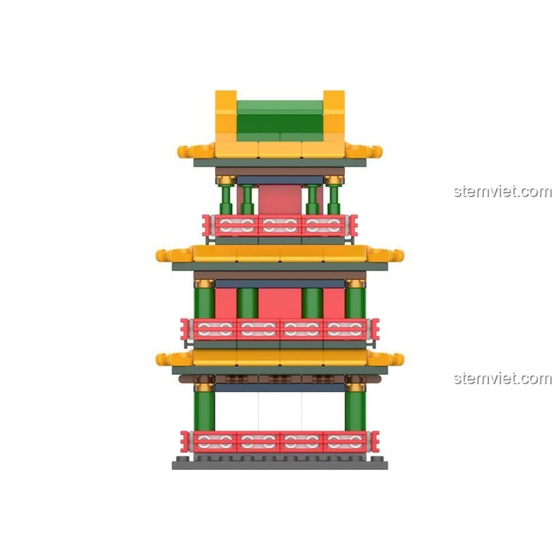 JAKI JK2315 bộ lắp ghép Lầu Hát Xướng Xuân Hiểu Xướng Âm, chi tiết tinh xảo, chất liệu nhựa ABS an toàn, món quà giáo dục ý nghĩa.