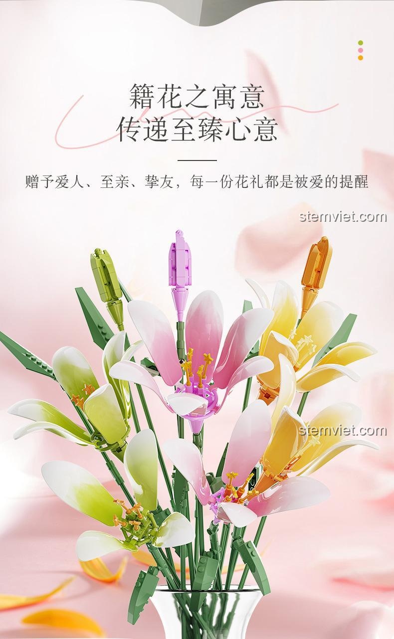 Bó hoa Bách Hợp Sớm Xuân JAKI JK26101 làm quà tặng ý nghĩa, thể hiện sự tinh tế và tình cảm, phù hợp cho con gái 14 tuổi.