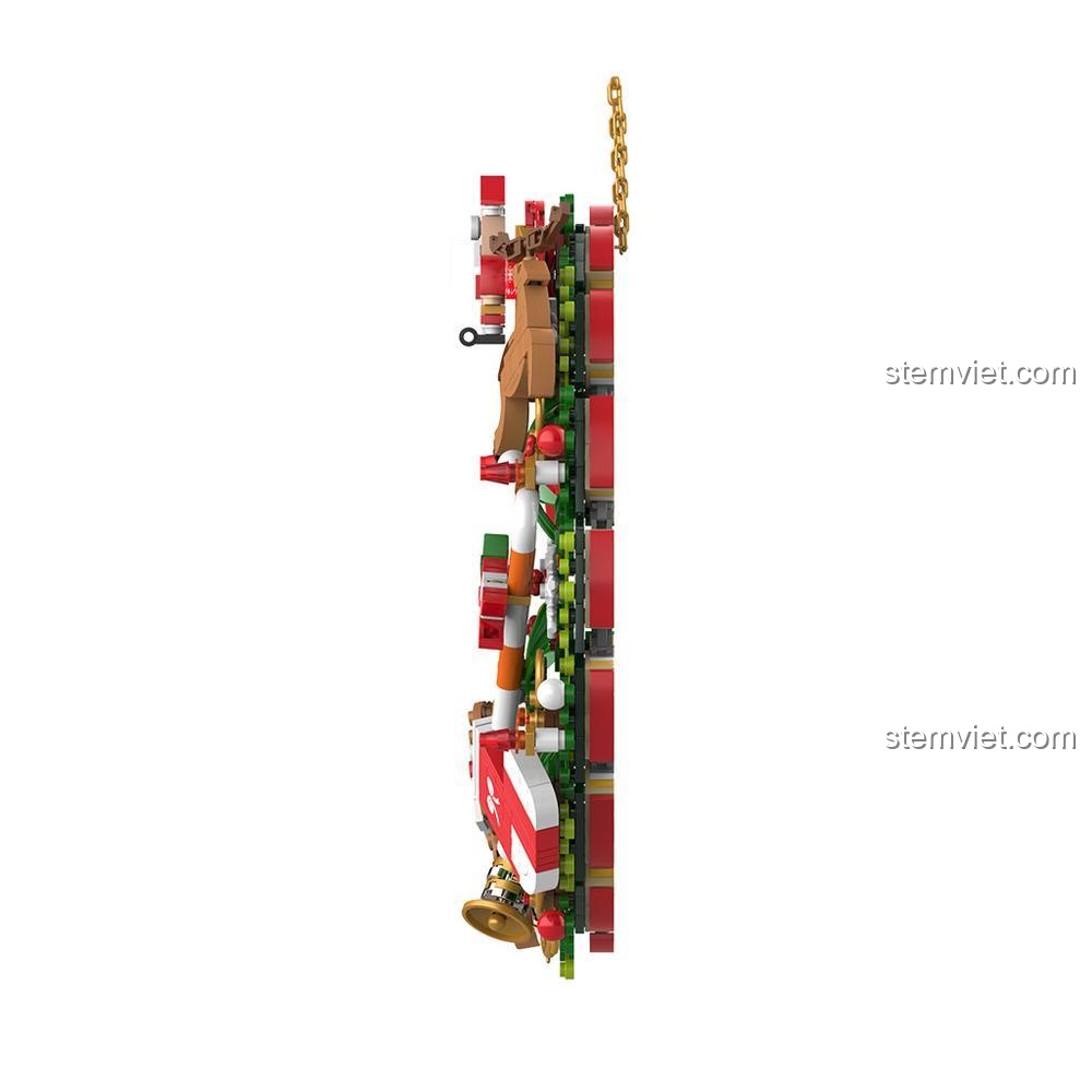 Vòng hoa Giáng Sinh JAKI JK5118, đồ chơi xếp hình cho Con trai và Con gái 8 tuổi, chất liệu nhựa ABS cao cấp