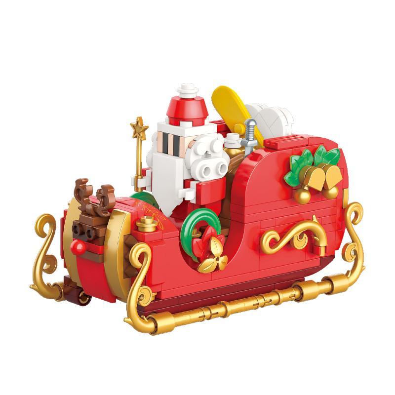 Bộ lắp ghép JAKI JK5161 Xe Trượt Tuyết Vui Vẻ chủ đề Giáng Sinh