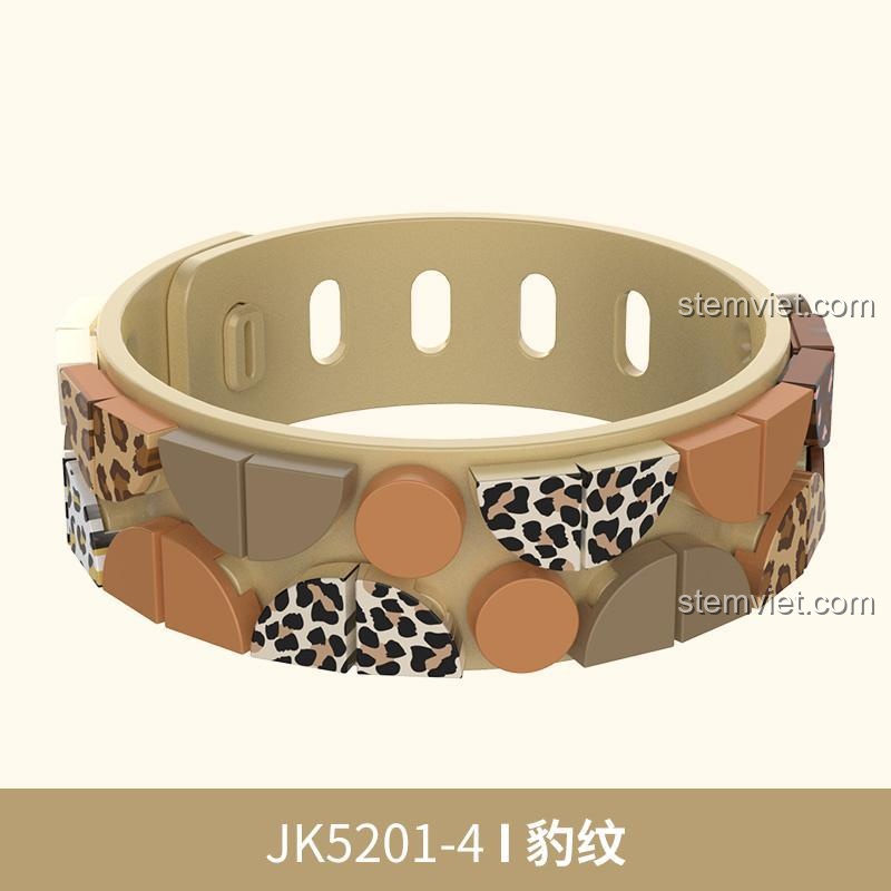 Hộp bộ lắp ghép JAKI JK5201-4 Vòng Tay Thời Trang phong cách báo đốm, đồ chơi lắp ráp cho bé gái 8 tuổi, chất lượng cao