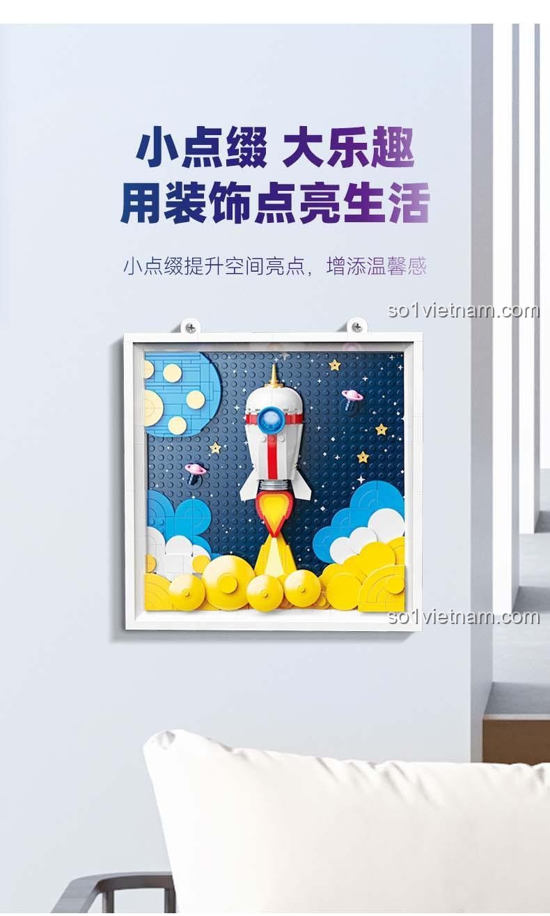 Tranh 3D JAKI JK5306 Viễn Chinh Tinh Cầu dùng để trang trí nhà ở, làm bừng sáng không gian, tăng thêm sự ấm cúng, đồ chơi nghệ thuật