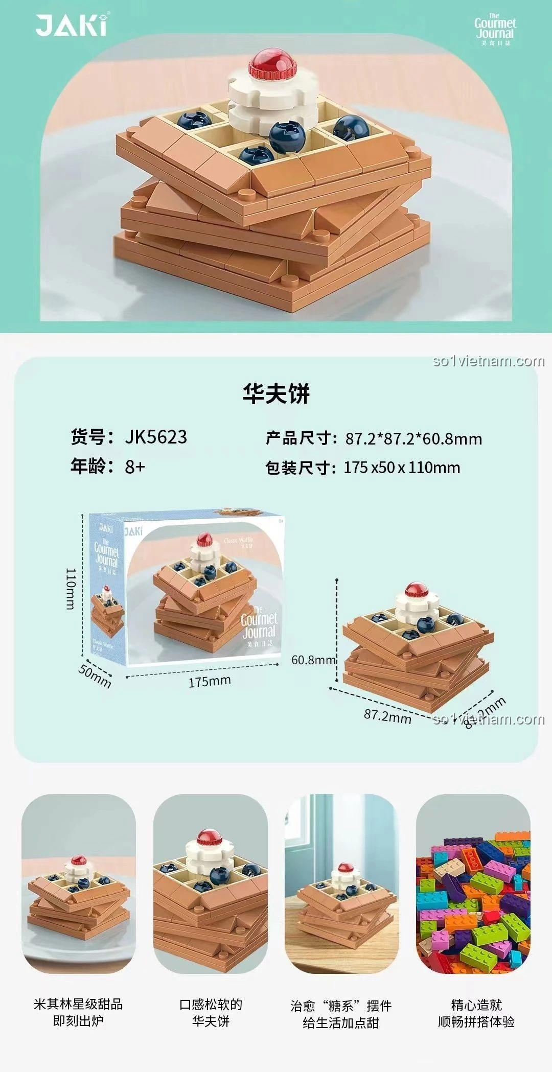 Chi tiết mô hình bánh waffle cổ điển JAKI JK5623