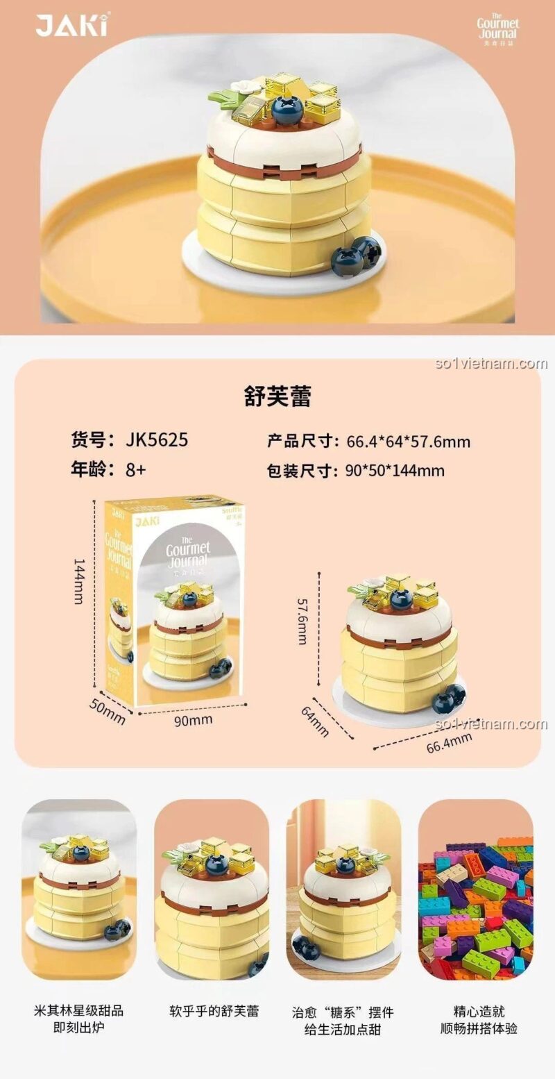 Chi tiết mô hình bánh Souffle JAKI JK5625