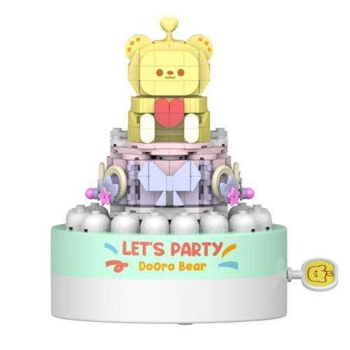 Bộ đồ chơi Hộp nhạc bánh kem JAKI JK6180 Hộp nhạc Bánh kem gấu Dooro Bear 369 mảnh ghép màu vàng hồng tím trắng xanh lá cho bé gái 8 tuổi giá tốt