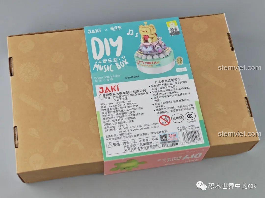 Bánh kem có nhạc JAKI JK6180 Hộp nhạc Bánh kem gấu Dooro Bear 369 mảnh ghép màu vàng hồng tím trắng xanh lá cho bé gái 8 tuổi giá tốt