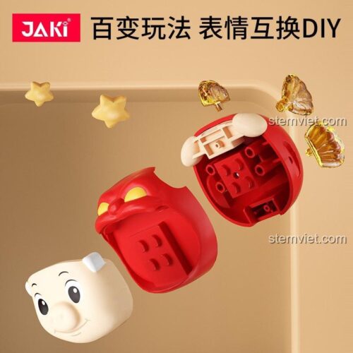 Mô hình Heo Con Biến Hình JAKI JK6818 - Biểu cảm khuôn mặt có thể thay đổi