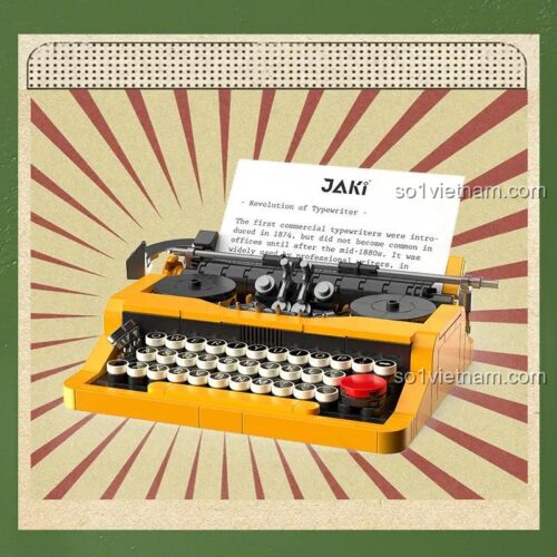 Đồ chơi mô hình Máy Đánh Chữ Retro JAKI 8216, quà tặng độc đáo cho cả con trai và con gái.
