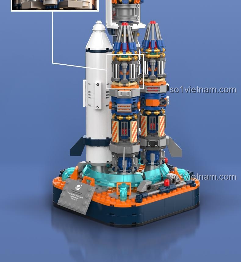 Đế phóng của bộ lắp ghép Tên lửa Bình Minh số 5 JAKI JK8501, đồ chơi mô hình cho bé trai 8 tuổi
