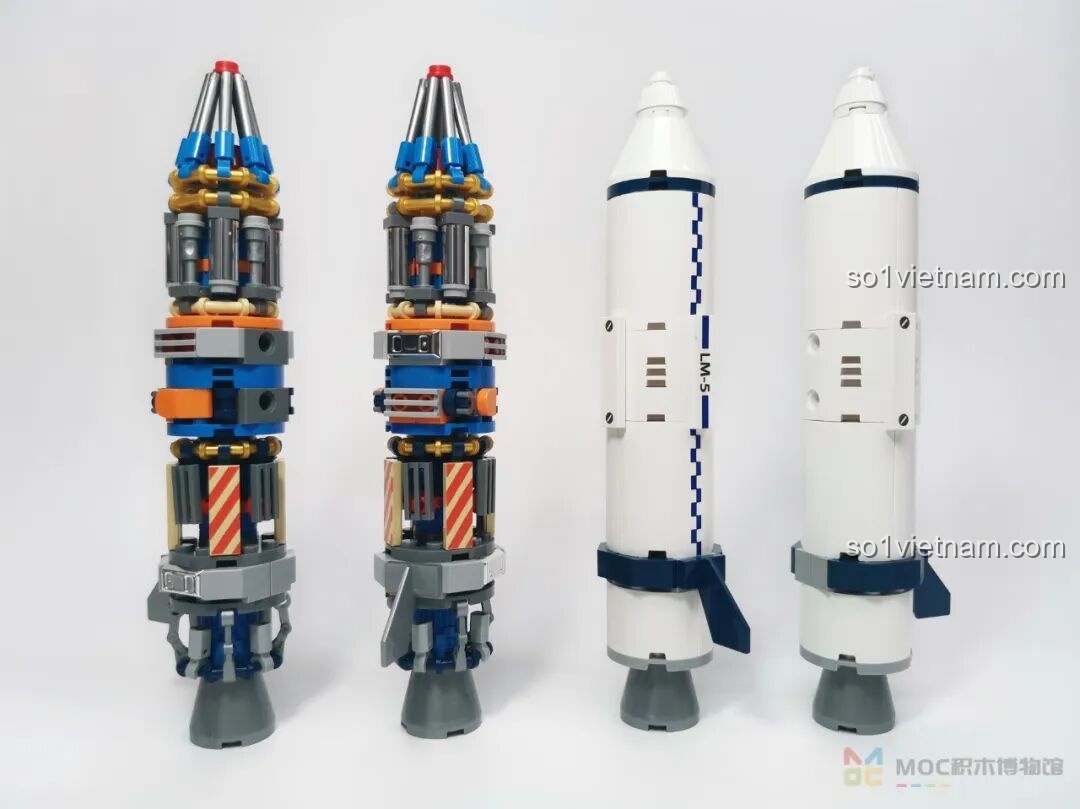 Mô hình đầu dò và vệ tinh có thể hoán đổi của bộ lắp ráp JAKI JK8501 Tên lửa Bình Minh số 5, tăng khả năng chơi.