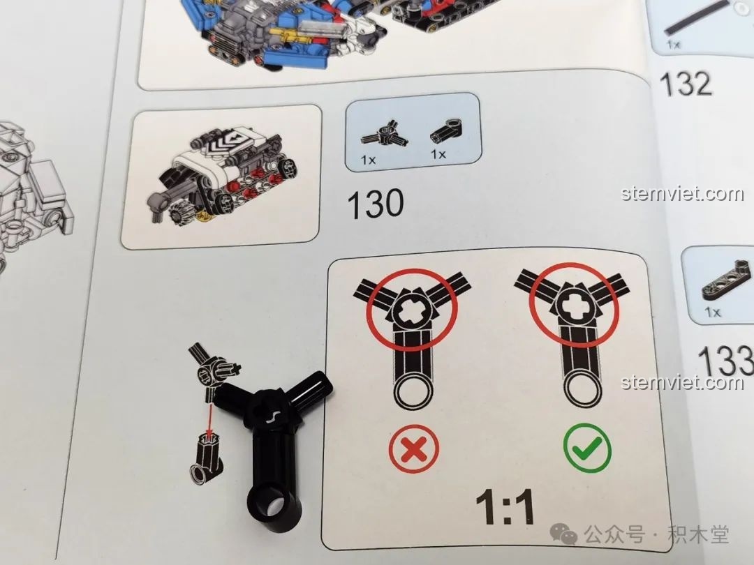 Ảnh 16 của bộ lắp ráp JAKI JK8808 Siêu Xe Khái Niệm Phantom, hướng dẫn đúng sai. Đây là một bộ đồ chơi Mô hình siêu xe JK 8808 đáng tiền.