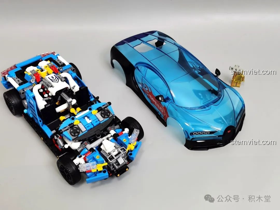 Ảnh 25 của bộ lắp ráp JAKI JK8808 Siêu Xe Khái Niệm Phantom, thành phẩm nhìn trực diện. Đây là một bộ đồ chơi Mô hình siêu xe JK 8808 đáng tiền.