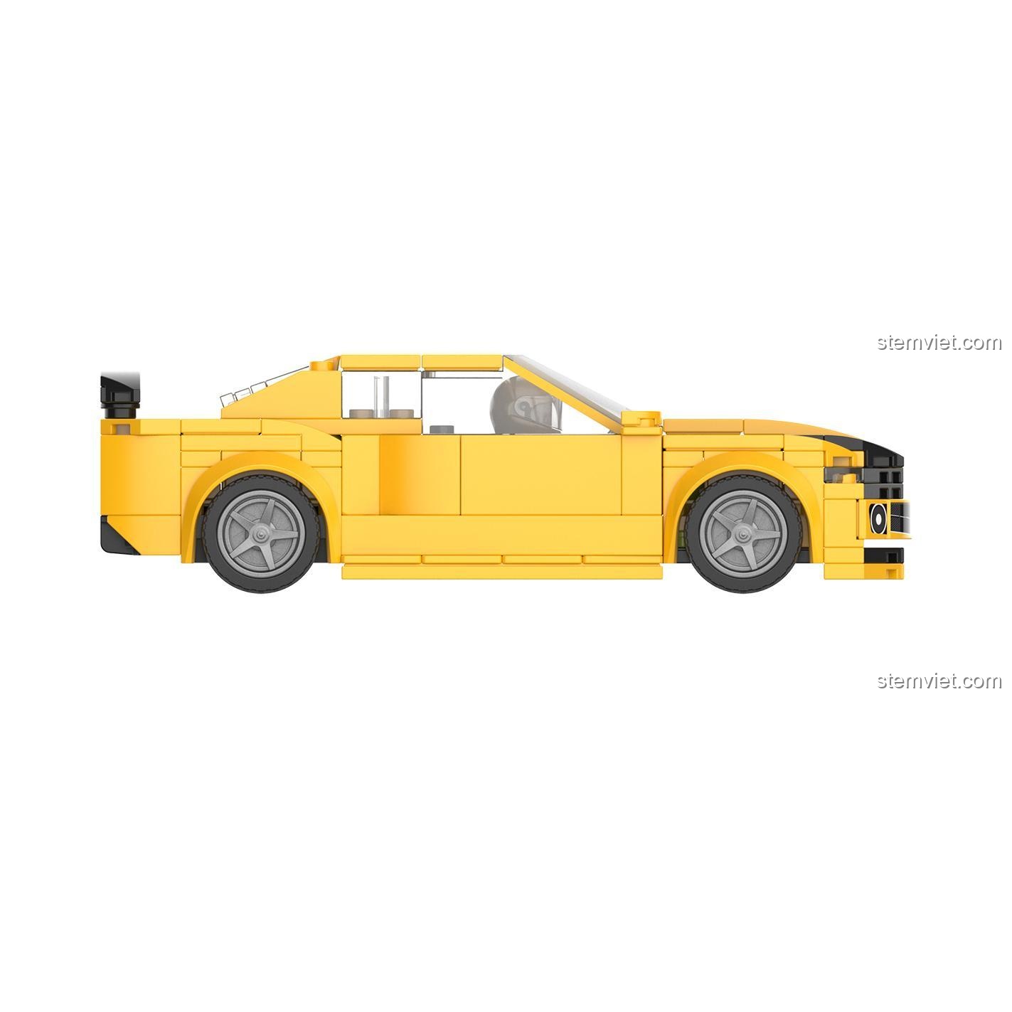 Mô hình JAKI JK9026 Xe Chevrolet Camaro Vàng nhìn từ bên hông, thiết kế thể thao