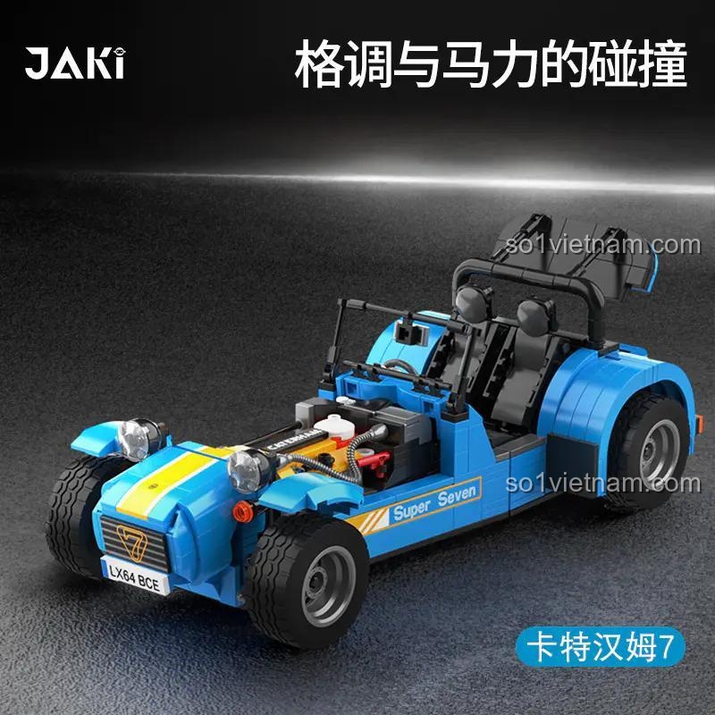 Bộ lắp ráp Caterham Seven 310 JAKI JK9081, mô hình xe đua thể hiện phong cách và sức mạnh, cho bé trai 8 tuổi