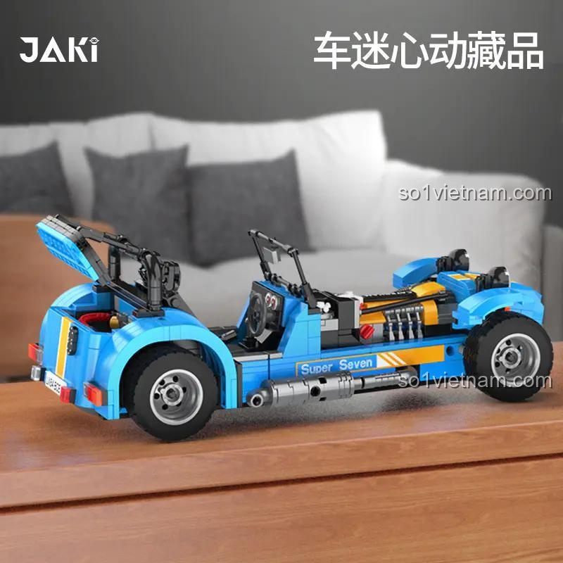 Đồ chơi mô hình Caterham Seven 310 JAKI JK9081, bộ xếp hình xe đua cho người sưu tập, giá rẻ