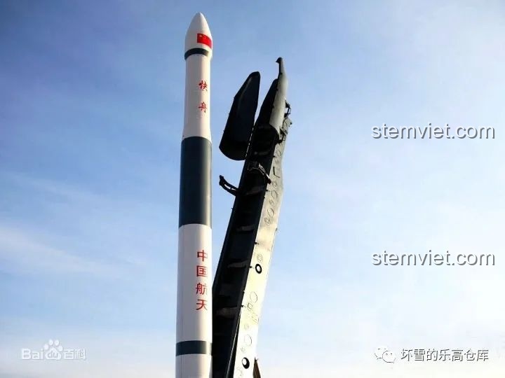 Hình ảnh tên lửa Kuaizhou-1 (KZ-1) thực tế và xe vận chuyển của nó, nguồn cảm hứng cho bộ JAKI JK9105 Tàu Vận Chuyển Tên Lửa Hướng Dương.