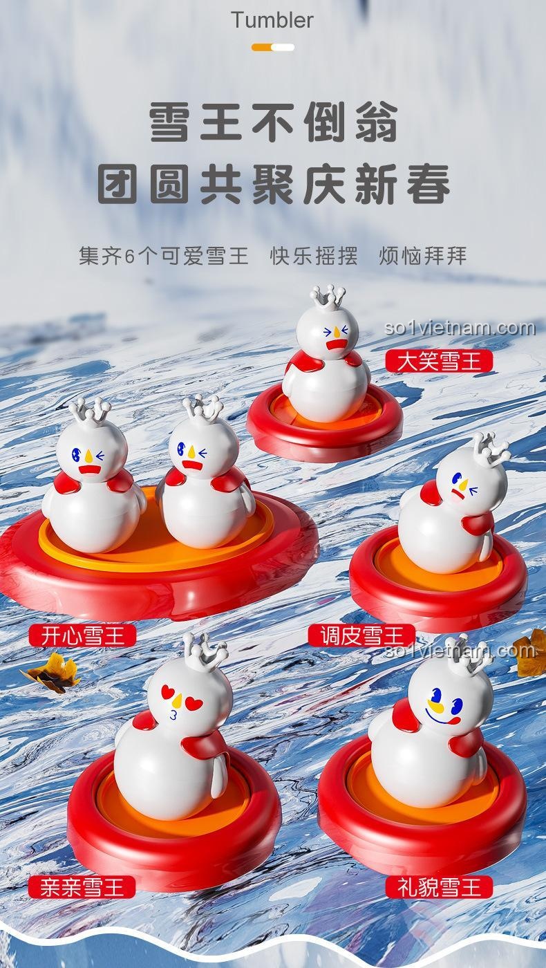 Mô hình Tuyết Vương vui chơi trong bộ đồ chơi lắp ráp JAKI XWZB-22026
