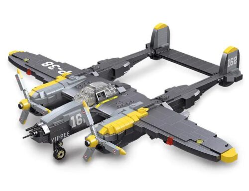 Máy bay chiến đấu P-38 Lightning JIESTAR 61046 - Bộ đồ chơi lắp ráp máy bay quân sự cho bé trai 6 tuổi