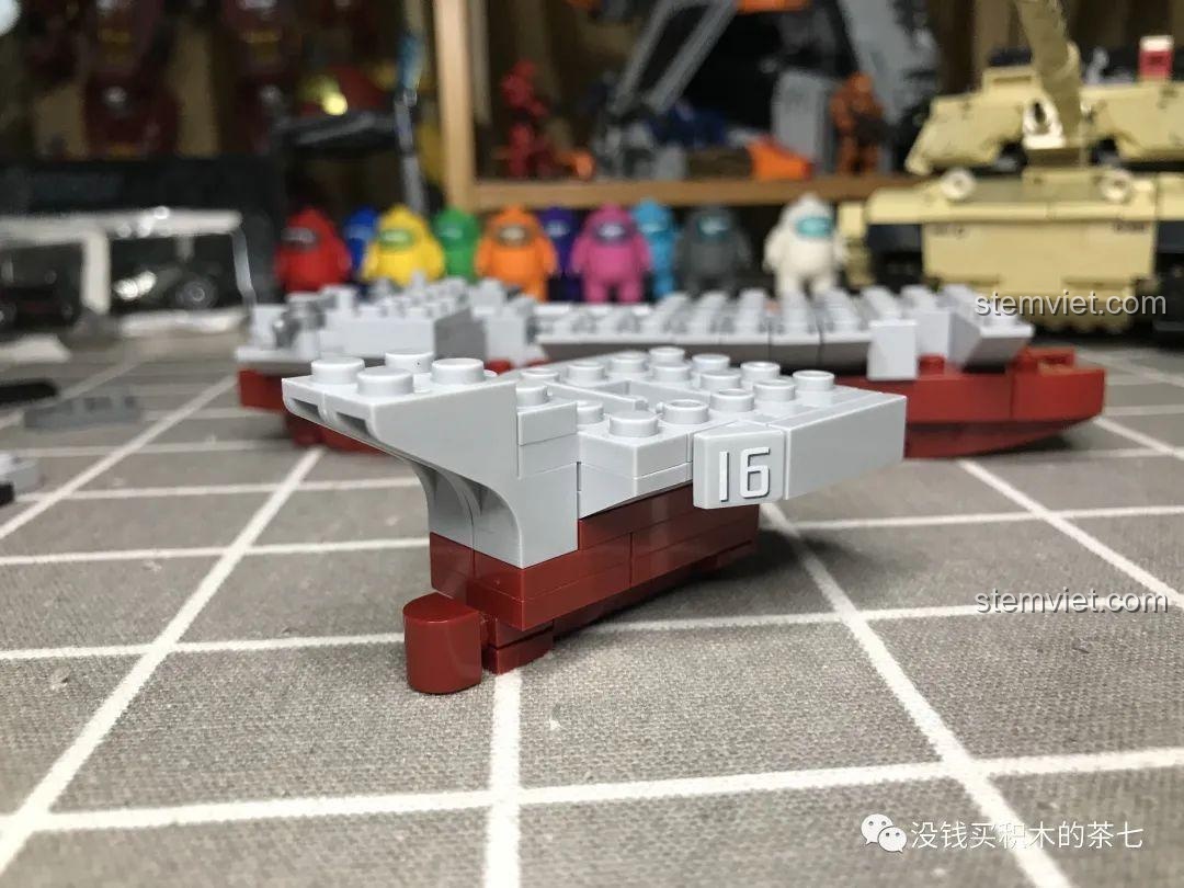 phần đầu tàu đã hoàn thành của đồ chơi lắp ráp Mô hình Tàu Sân Bay Liêu Ninh SY Block 1562