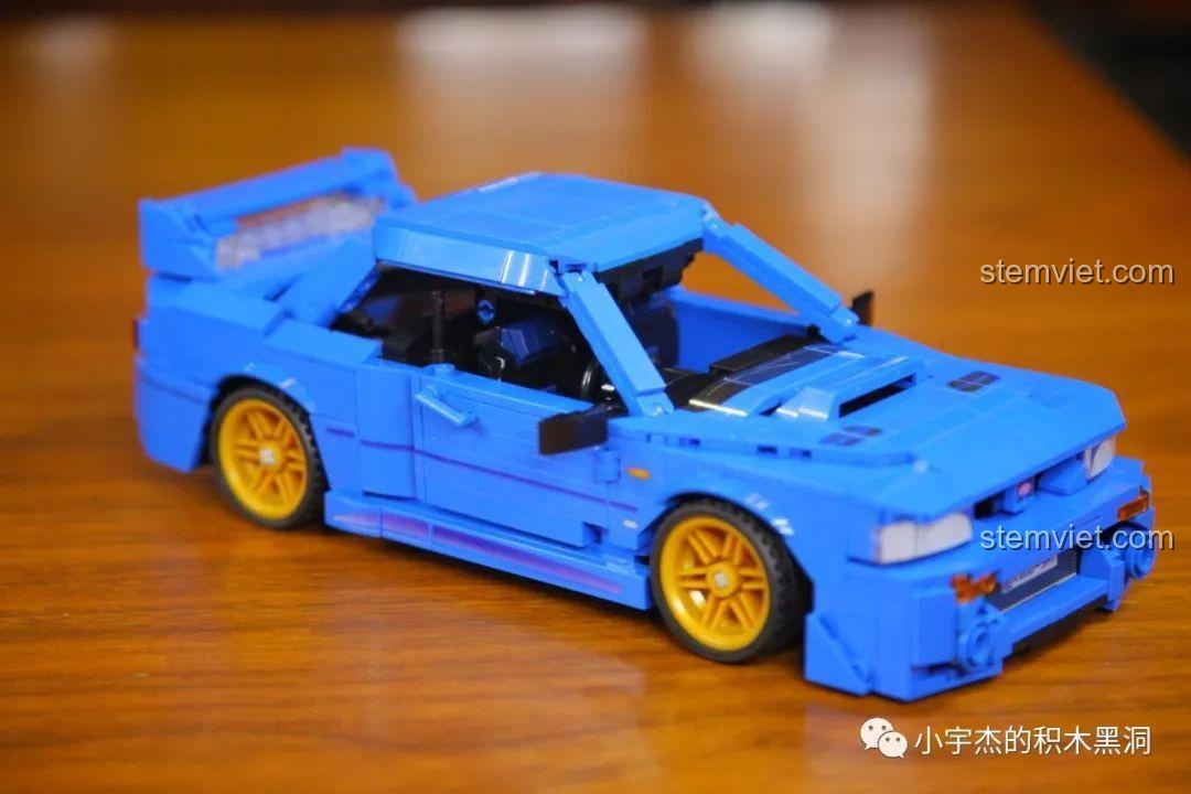 Chi tiết mặt trước bộ lắp ráp Xe Subaru Impreza 22B STi Version Jia Zhi 8408, đồ chơi mô hình xe đua cho bé trai 6 tuổi