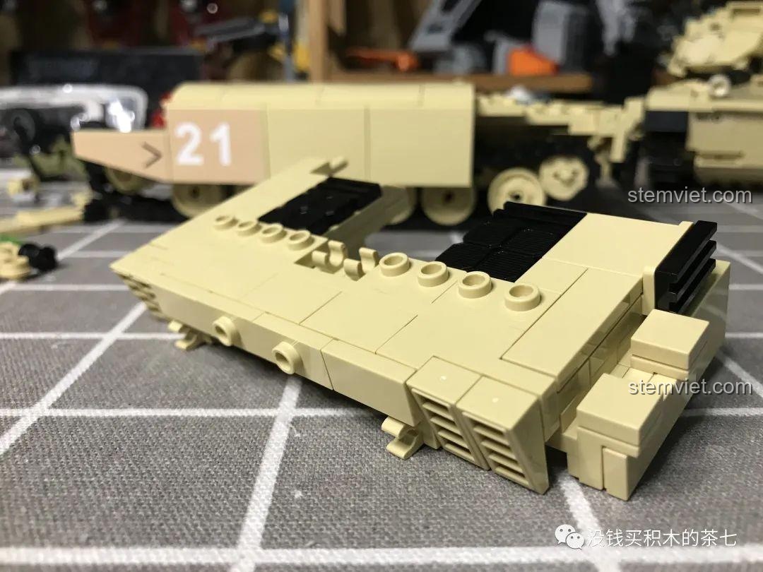 JIAZHI SY 0105 Xe Tăng Challenger 2, bộ lắp ghép xe tăng chiến đấu chủ lực, mô hình hoàn chỉnh, đồ chơi cho bé trai 6 tuổi.