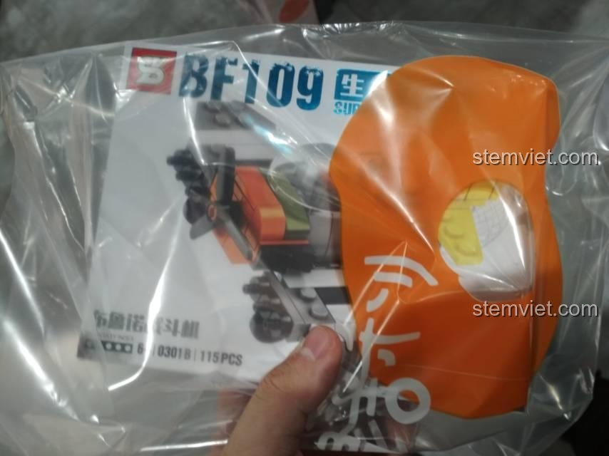 Đồ chơi lắp ráp máy bay quân sự SY Block 0301B, mô hình máy bay chiến đấu Q-bản, ảnh review người dùng chụp