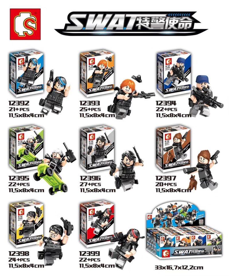 Bộ lắp ghép Minifigure Đặc Nhiệm SWAT Denny Zhang JIAZHI SY 12396, đồ chơi lắp ghép lính đặc nhiệm SWAT cho bé trai 6 tuổi giá tốt, chất lượng cao.