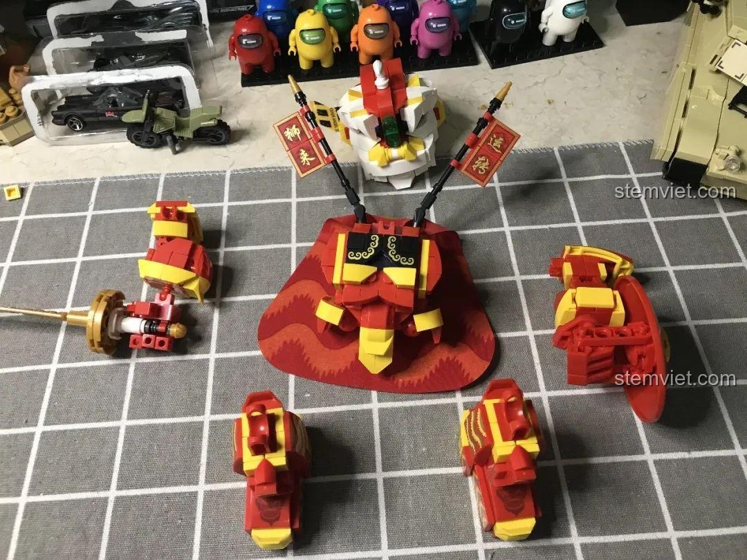 Lắp ráp thanh kiếm set đồ chơi Robot May Mắn, đồ chơi lắp ghép Mech May Mắn, tăng cường sức mạnh chiến đấu.