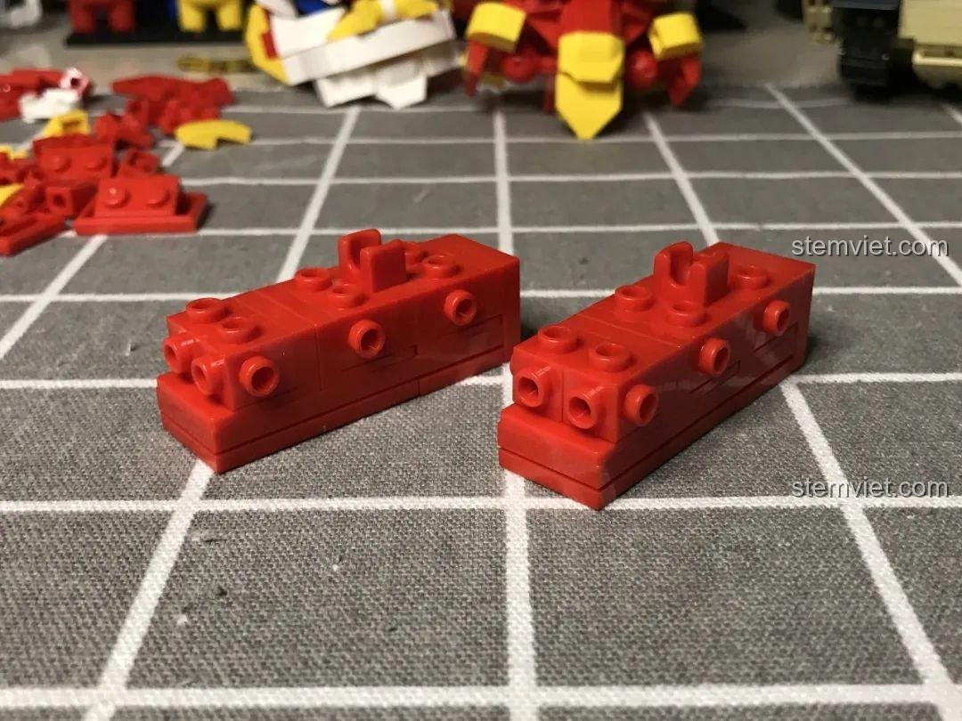 Lắp ráp phần chân 5500 Robot Phong Thủy, đồ chơi mô hình Mech Múa Lân, rèn luyện sự kiên nhẫn.