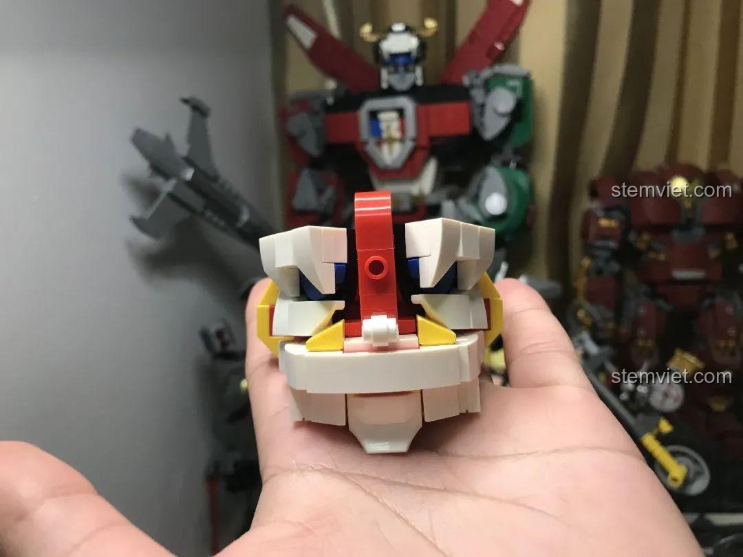 Hoàn thiện lắp ráp đầu sư tử 5500 Robot Phong Thủy, đồ chơi mô hình Mech Múa Lân, chất lượng cao.