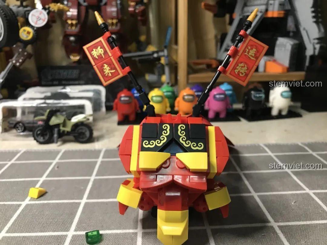 Lắp ráp giáp ngực Robot Múa Lân 5500, Mech Múa Lân SY5500, tăng cường độ bền.