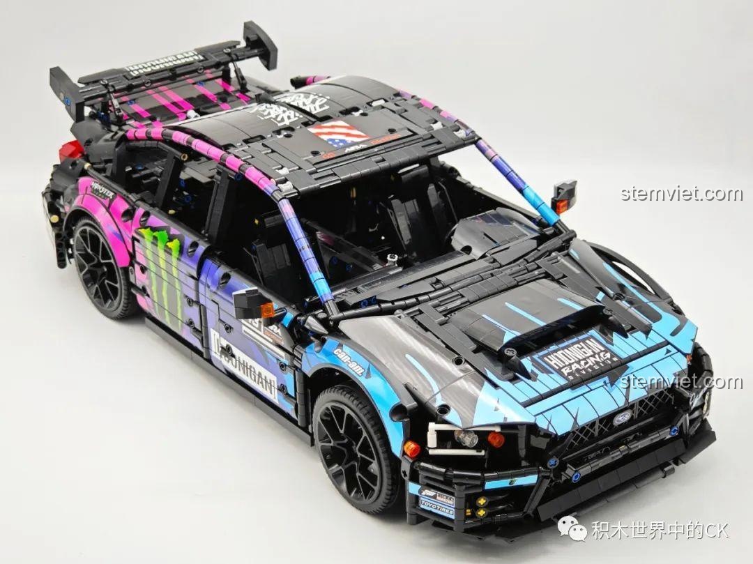 Chi tiết đèn pha và cản trước của mô hình xe Subaru WRX STI Jie Star 57010, thể hiện độ tỉ mỉ.