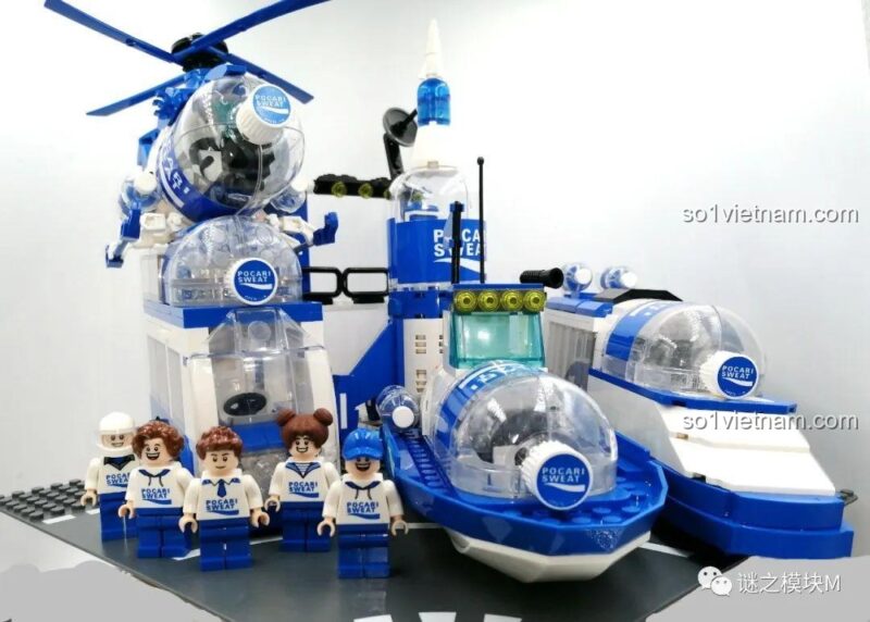 Đồ chơi lắp ghép phương tiện du lịch, toàn bộ 5 mô hình Pocari Sweat Blind Box JIE STAR JS22610, đồ chơi lắp ráp cho bé trai 6 tuổi, giá tốt.